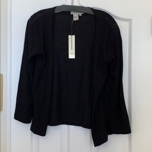 Blue Ice black cardigan w/silver sparkles size L